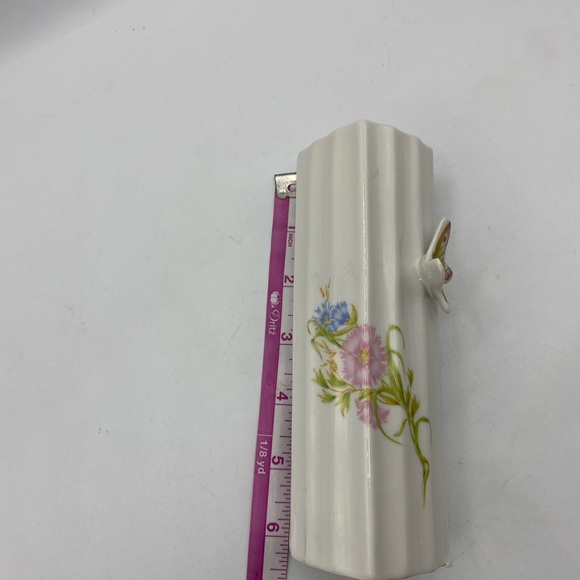 Vintage white glass single flower vase retro heart shape bud vases glasses - Picture 5 of 8